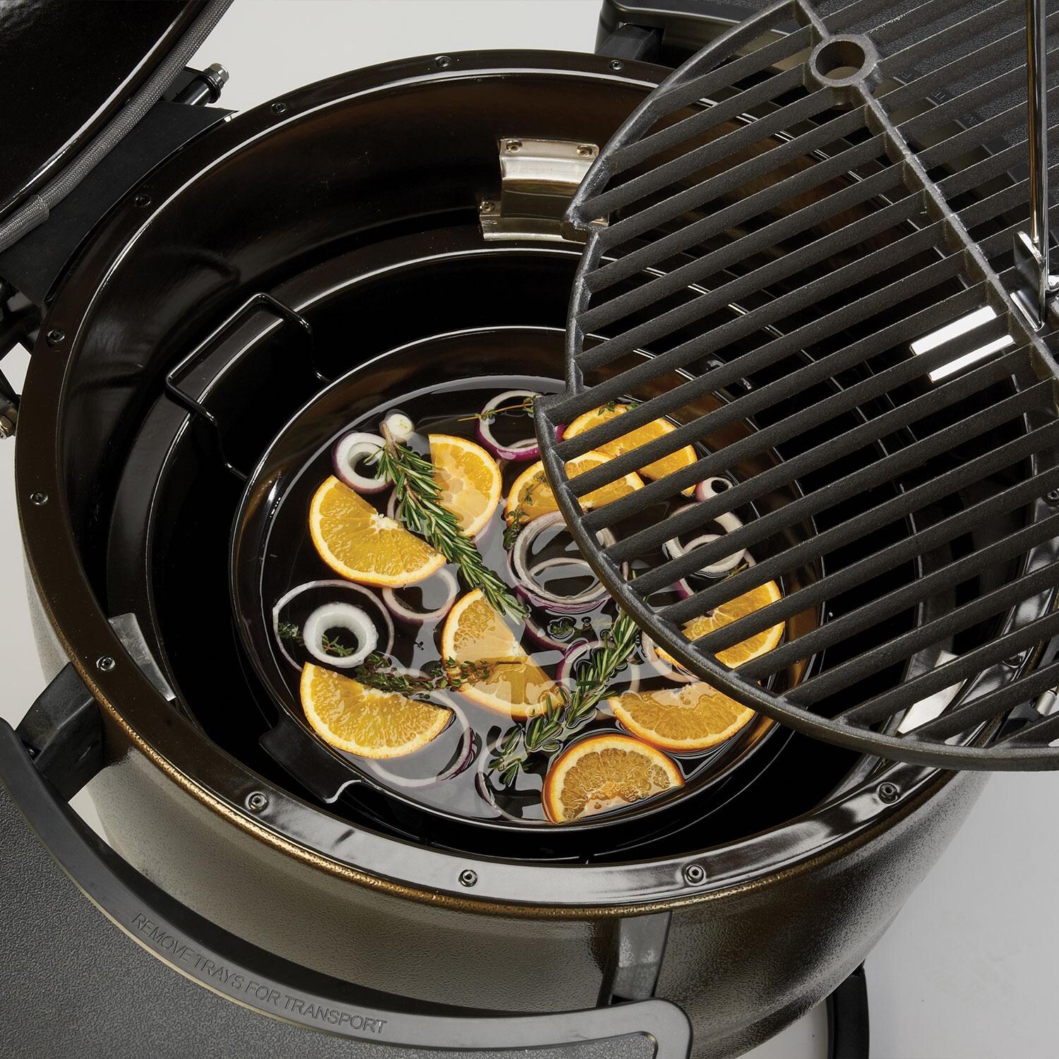 Broil King KA5533 Keg Porcelain Coated Diffuser Kit - Grate Removed - Lifestyle thumbnail