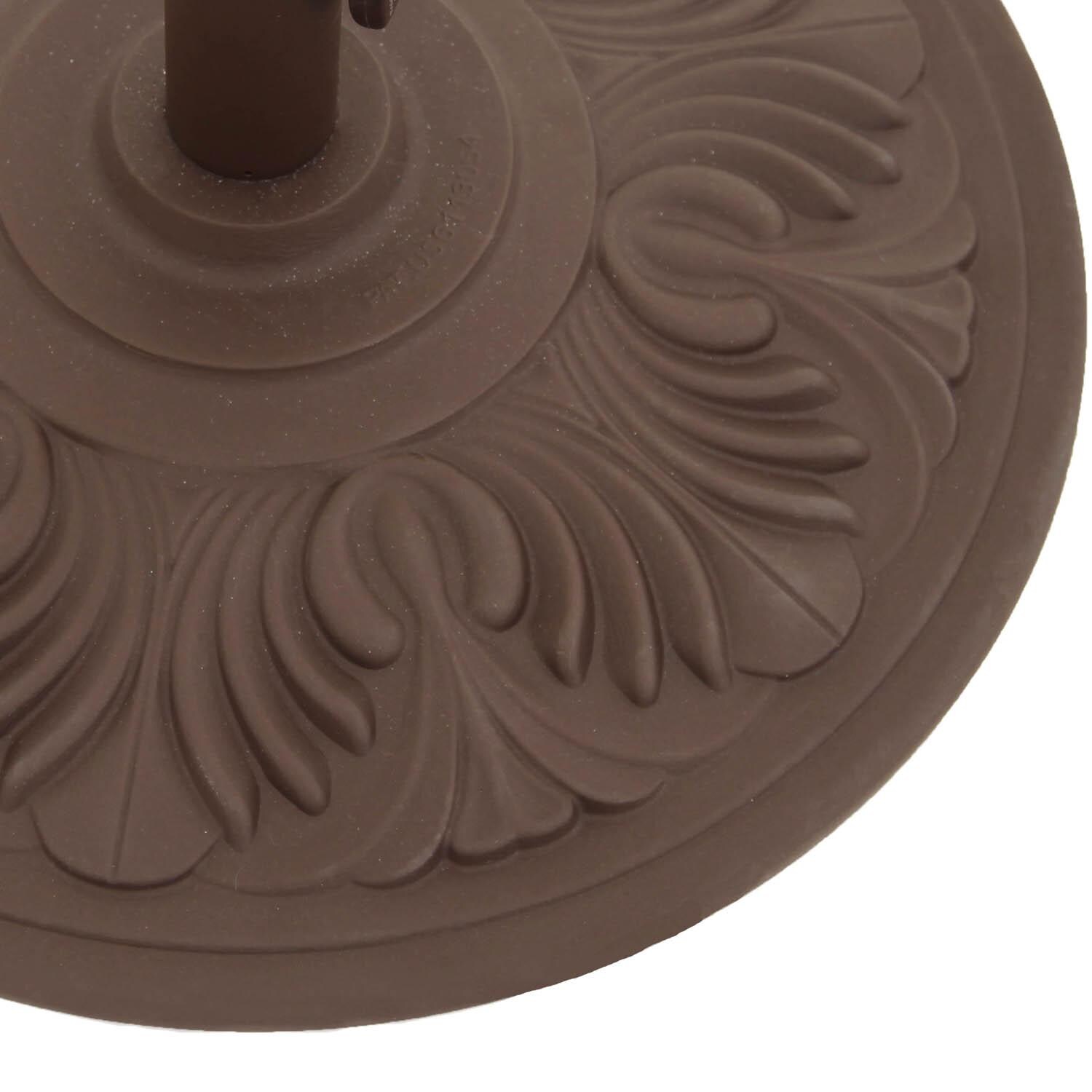 Treasure Garden Art Deco 50 Pound Cast Aluminum Patio Umbrella Base - Bronze - Base Detail thumbnail
