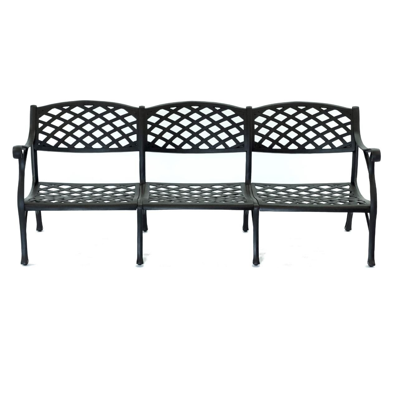Heritage Cast Aluminum Patio Sofa By Lakeview Outdoor Designs thumbnail