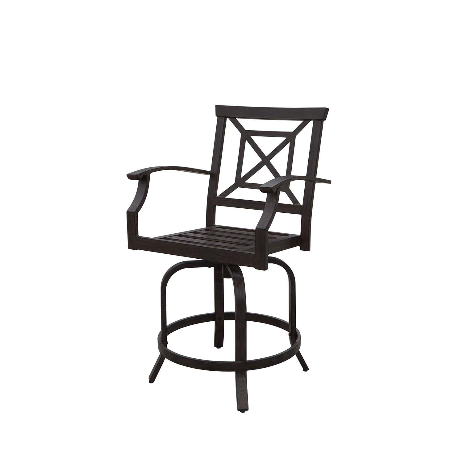 Atlantis Aluminum 2 Pc Set Swivel Counter Height Bar Stool Set in ...