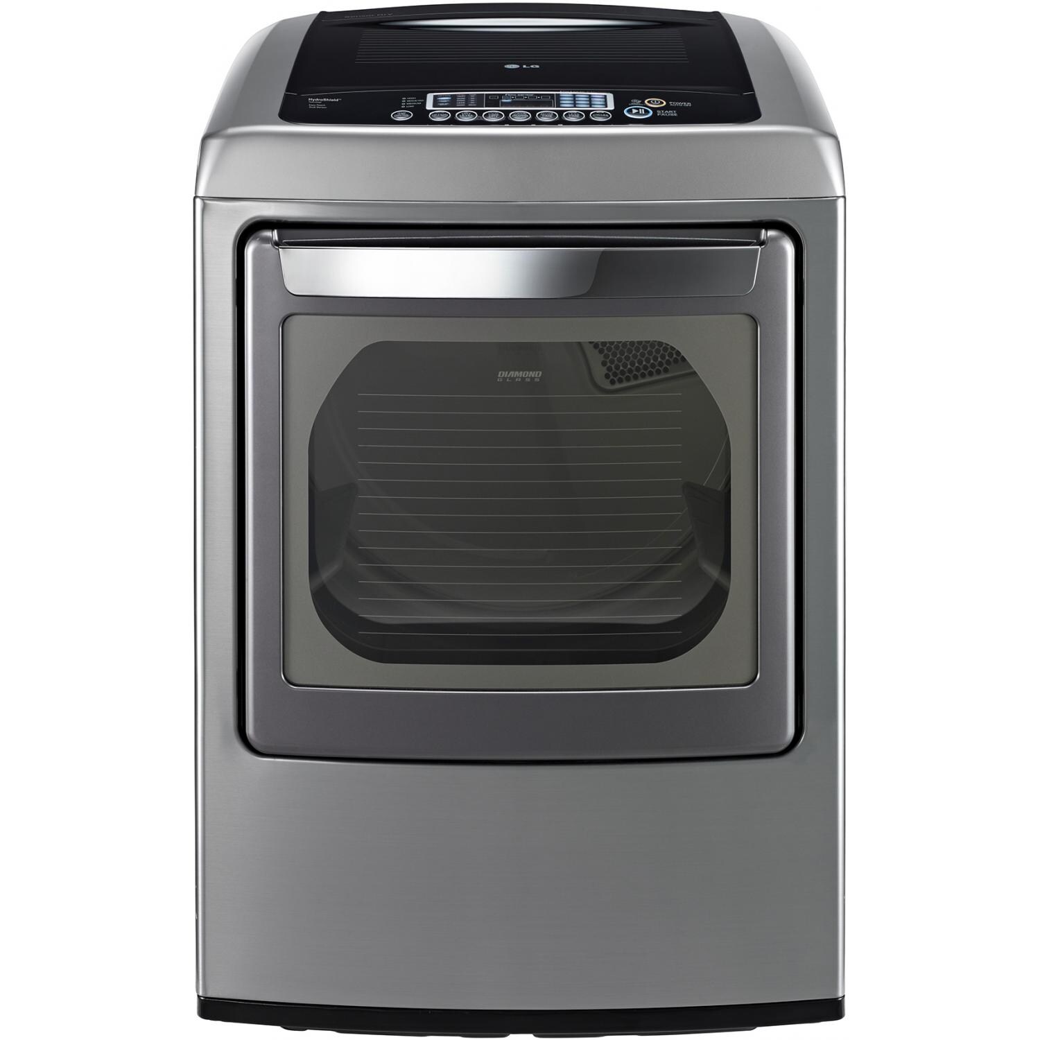 LG DLGY1202V 7.3 Cu. Ft. Front Control Gas Steam Dryer Graphite Steel