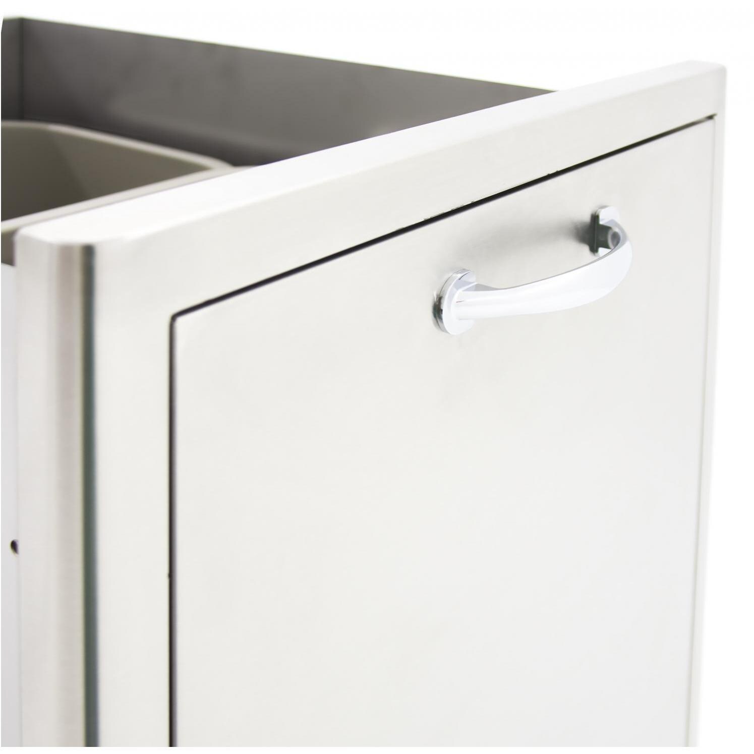 Blaze - BLZ-TREC-DRW2 - 20-Inch Roll-Out Double Trash / Recycling Bin - Stainless Steel Handle thumbnail