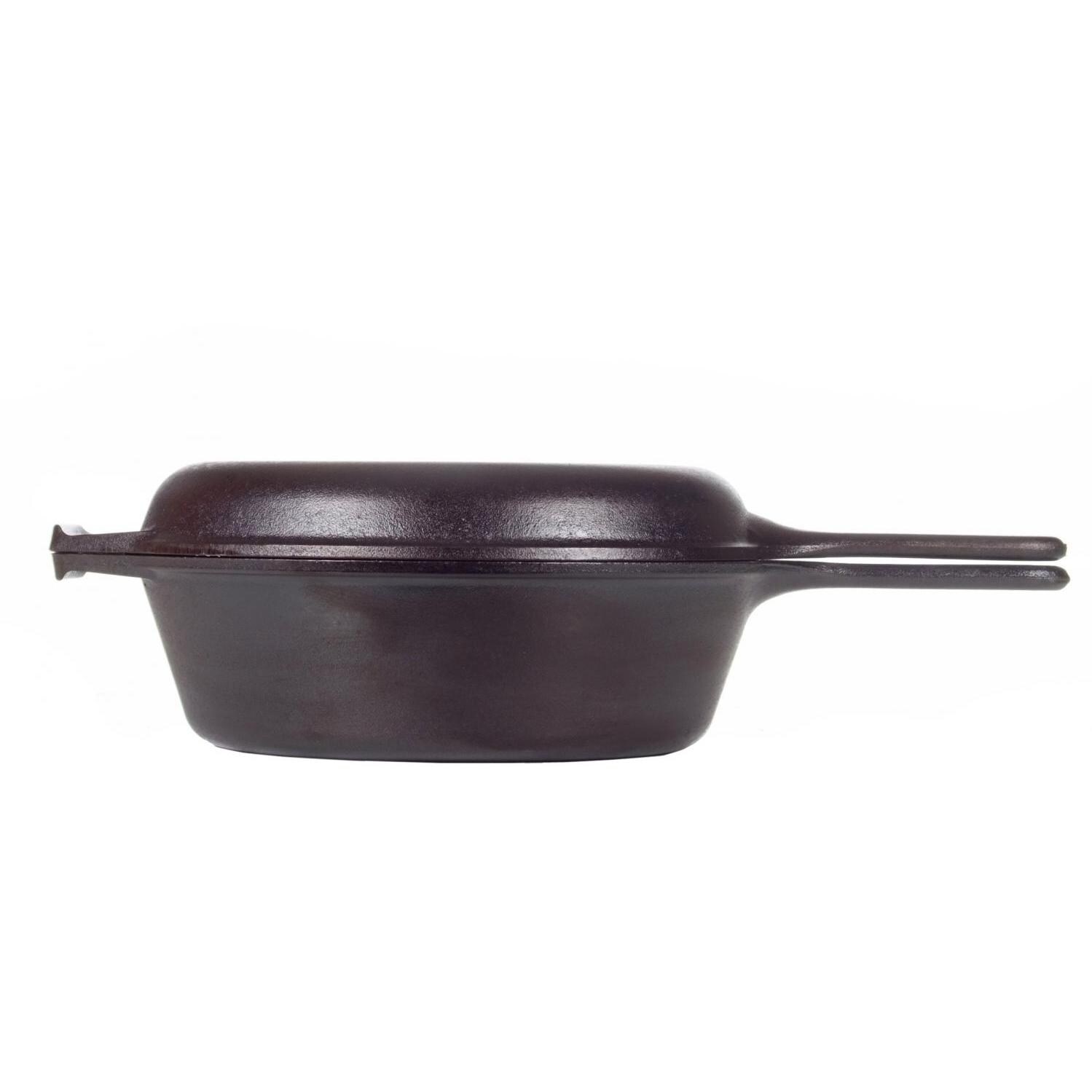 Lodge Cast Iron Cooker with Griddle Lid Seasoned thumbnail
