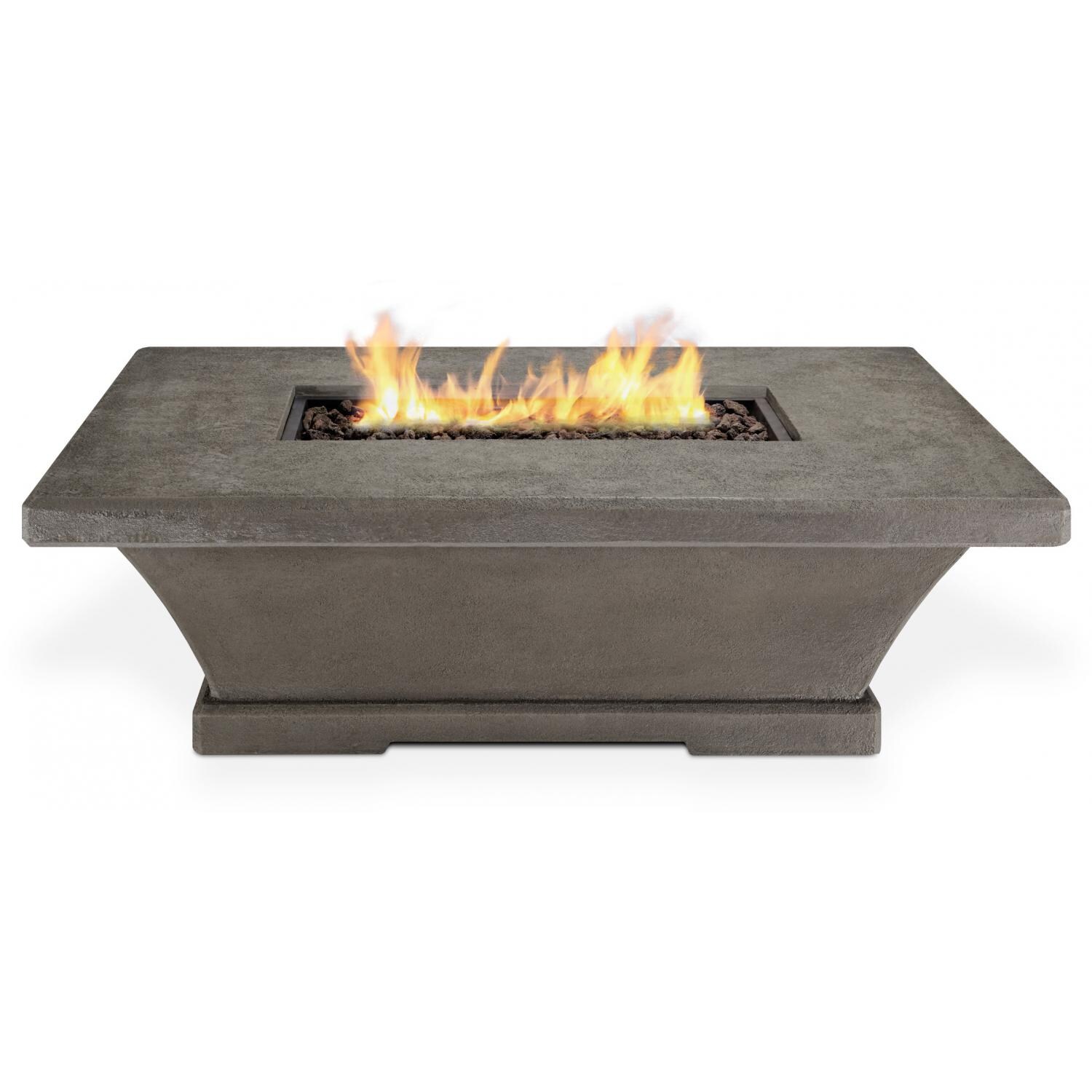 Real Flame Monaco LP Fire Pit Low Height Table - Rectangle - Front - Glacier Gray thumbnail