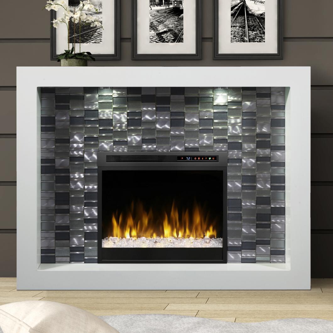 Dimplex - GDS28G8-1944W - Crystal 58-Inch Electric Fireplace Mantel - Acrylic Ember Bed - White thumbnail