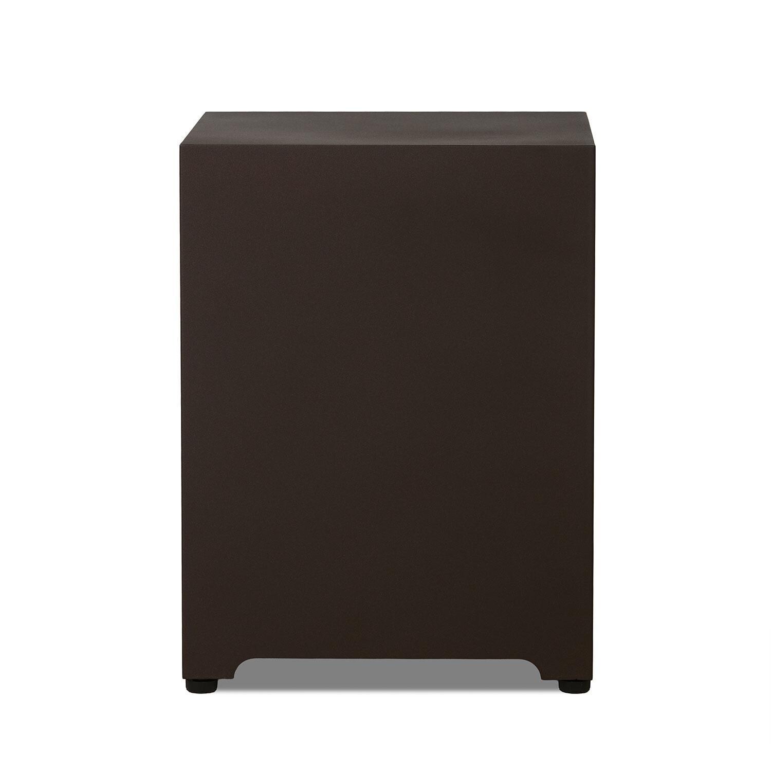20-in Square Metal Propane Tank Cover in Dark Bronze by Lakeview Outdoor Designs - Side - White Background thumbnail