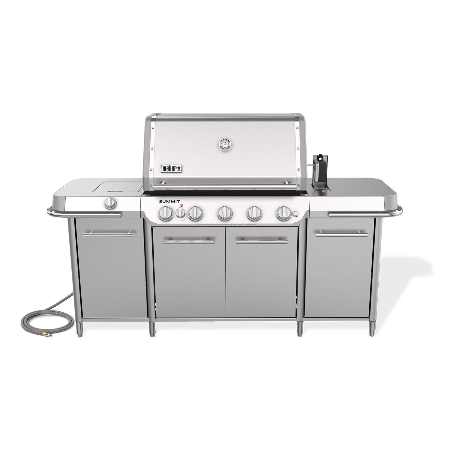 Weber 1500092 Summit GC38 S Natural Gas Grill Center - Stainless Steel - Rotisserie - White Background thumbnail