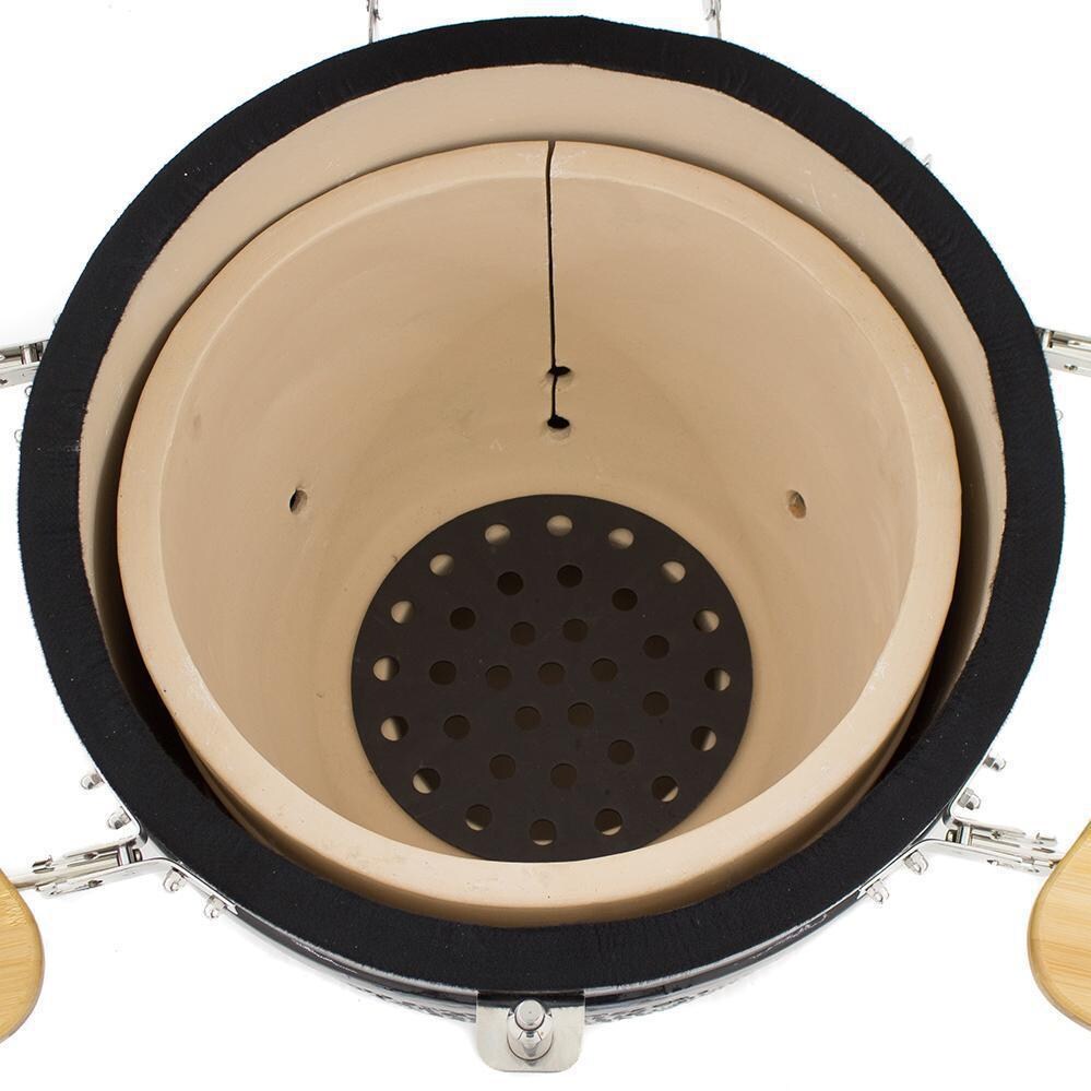 Coyote C1CHCS-FS Asado Freestanding Ceramic Grill - Firebox And Charcoal Plate View thumbnail