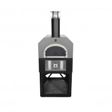 Chicago Brick Oven CBO-750 Hybrid Residential Outdoor Pizza Oven On Stand - Natural Gas - Silver - CBO-O-STD-750-HYB-NG-SV-R-3K image