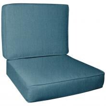 Sunbrella Cast Lagoon Medium Outdoor Replacement Club Chair Cushion Set W/ Piping By BBQGuys image