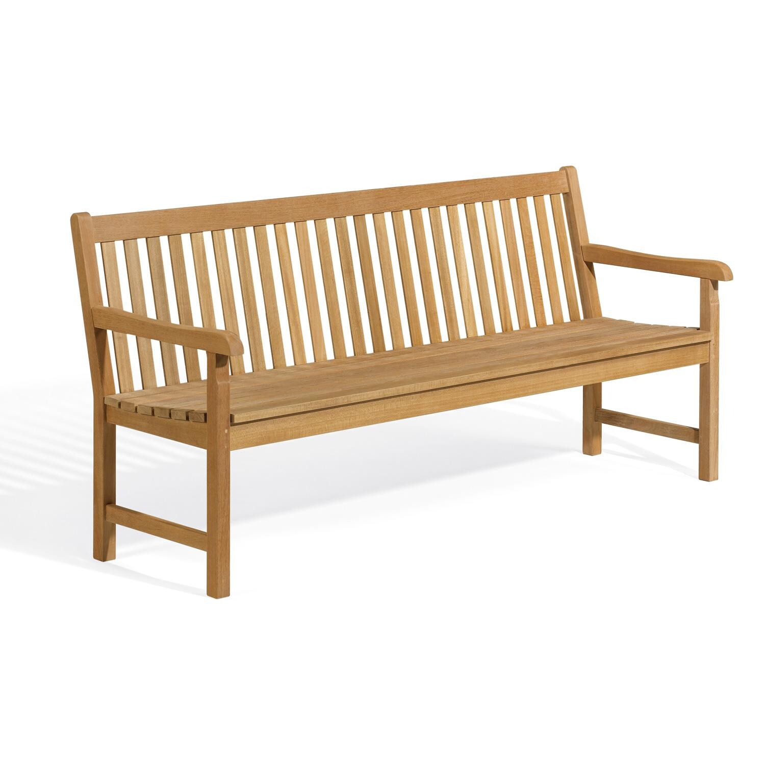 Classic 72 Inch Natural Teak Outdoor Bench By Oxford Garden : BBQGuys
