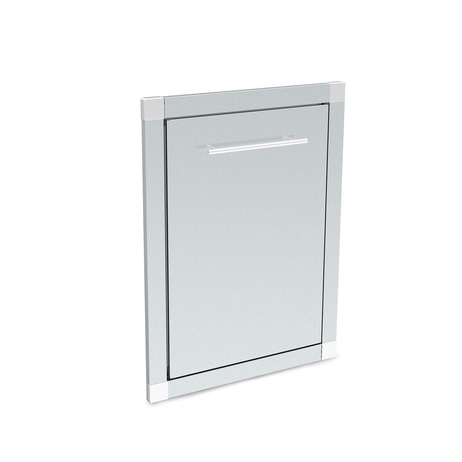 Broil King 800100 21 3/4-in Stainless Steel Access Door - Closed - Angled Right - White Background thumbnail