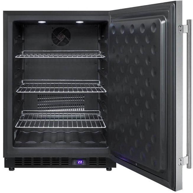 Summit 4.72 Cu Ft. Built-In / Freestanding Commercial Freezer - Stainless Steel - Open thumbnail