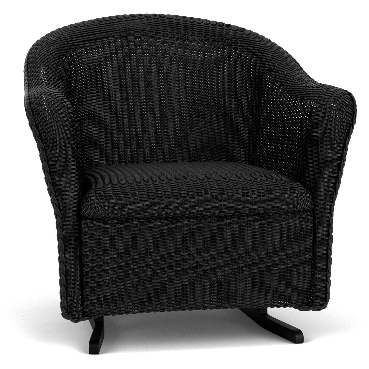 Lloyd Flanders Reflections 3-Piece Seating Set W/ Spring Rockers in Ebony Finish - Spring Rocker Angled thumbnail