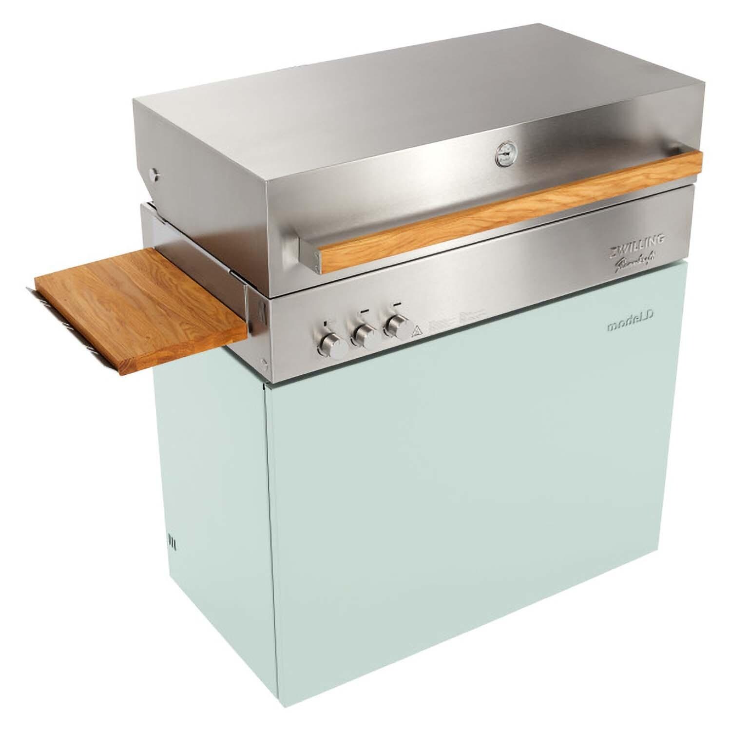 Flammkraft 1030977 Model D Natural Gas Grill - Pool - Shelf - White Background thumbnail