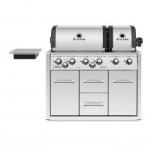 Broil King Imperial XLS 6-Burner Built-In Propane Gas Grill With Cabinet, Rotisserie, & Side Burner - Stainless Steel - 957484 image