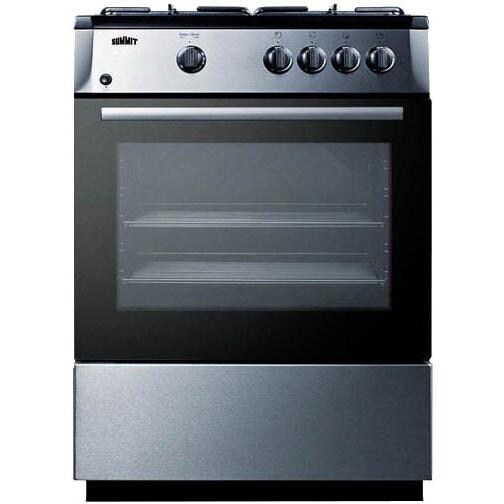 Summit 24-Inch 4-Burner Slide-In Gas Range - Stainless Steel - PRO24G