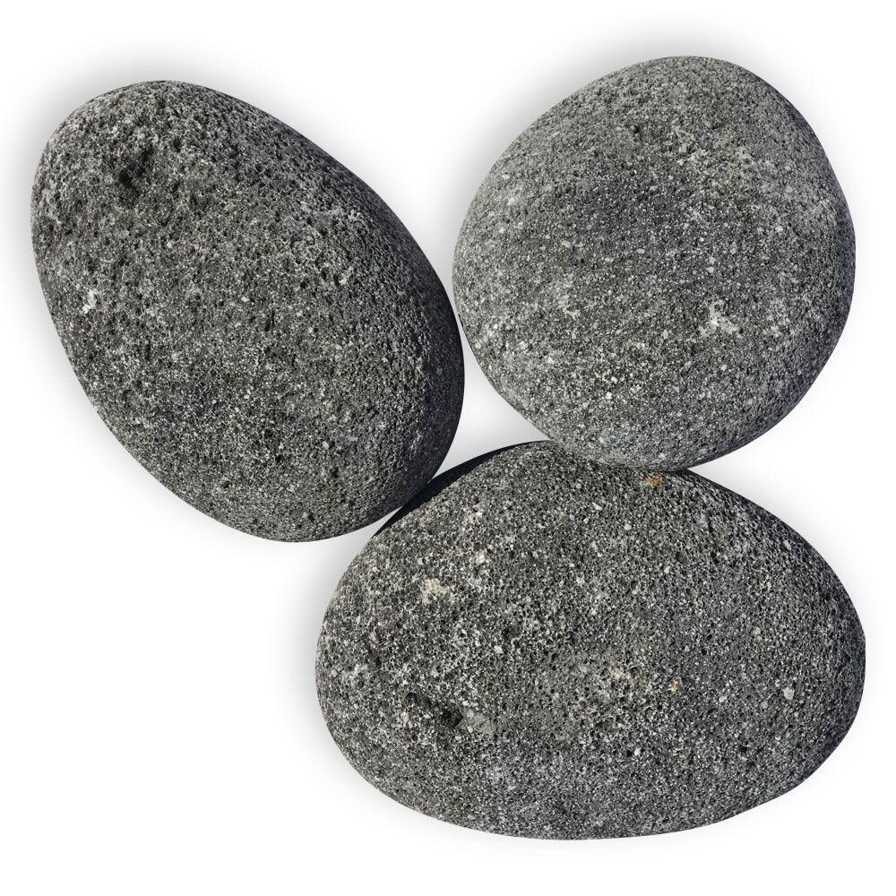 BBQGuys Signature Extra Large Gray Tumbled Lava Stone - 10 Lbs