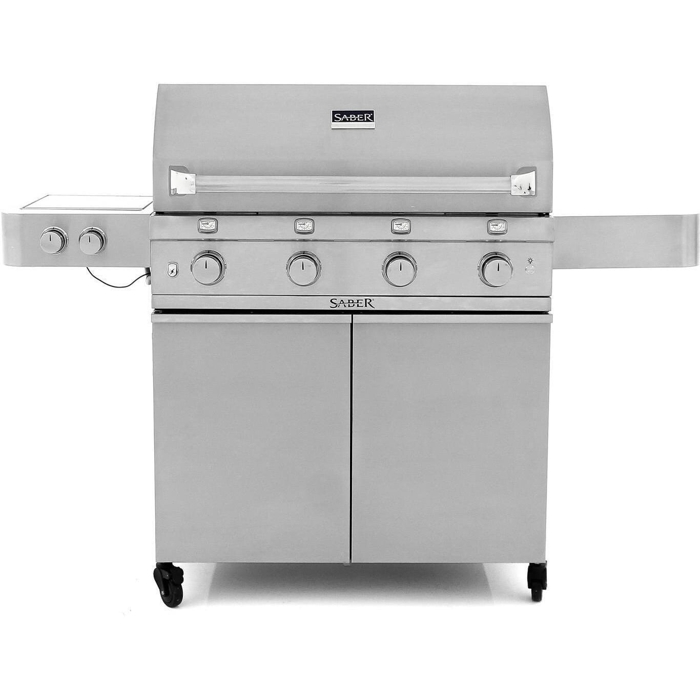 Saber Premium R67SC0017 670 40-Inch 4-Burner Infrared Propane Gas Grill With Side Burner thumbnail