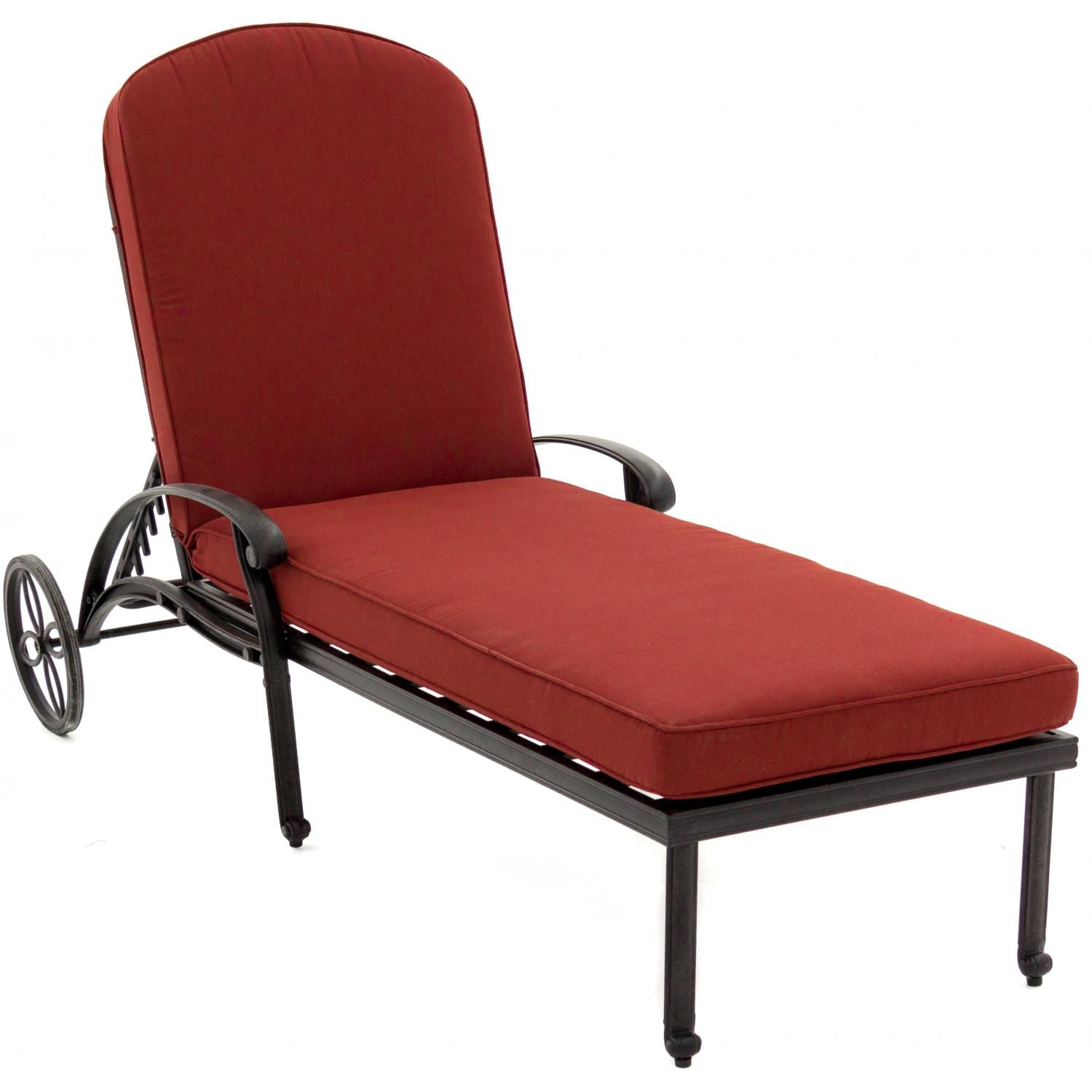 Sunbrella Canvas Henna Extra Long Outdoor Replacement Chaise Lounge