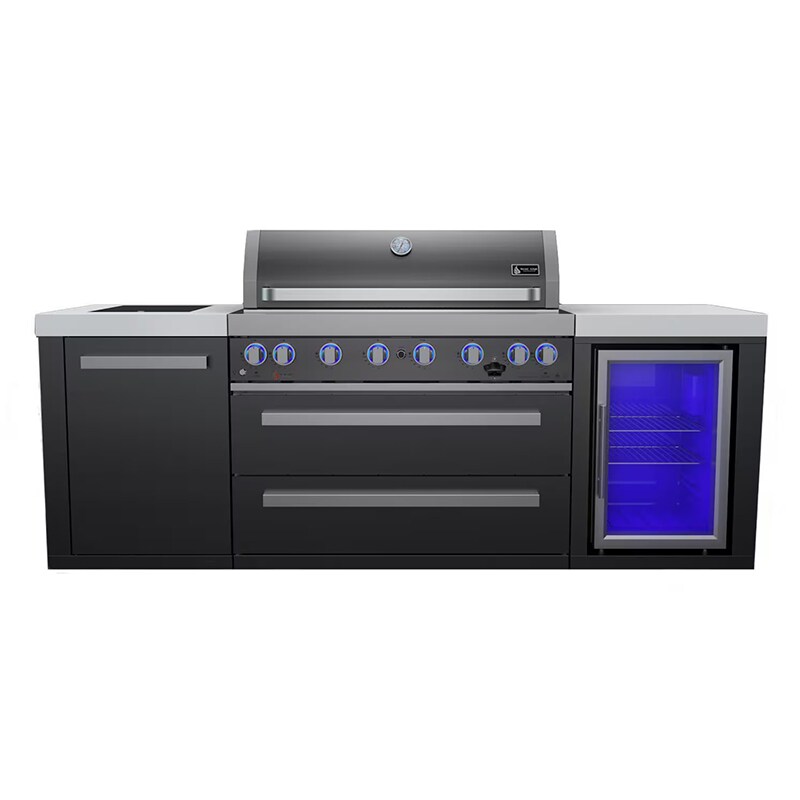 Grill, Storage, Fridge, & Side Burner