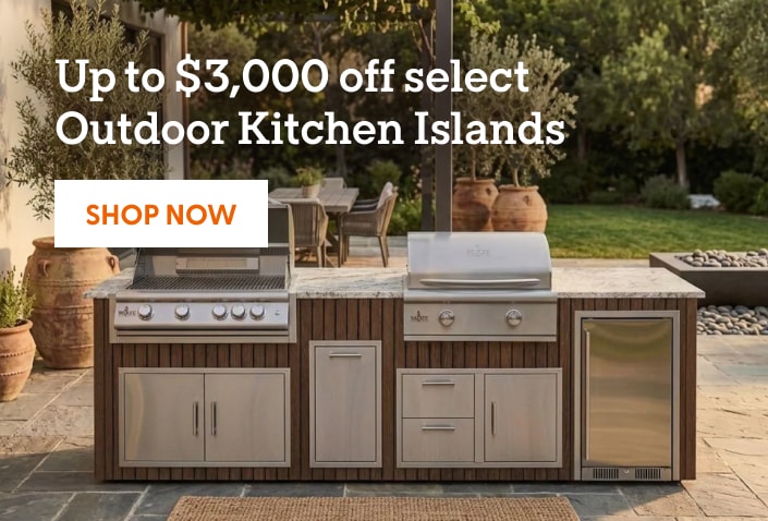 Up to $3,000 off select Outdoor Kitchen Islands. Shop now.