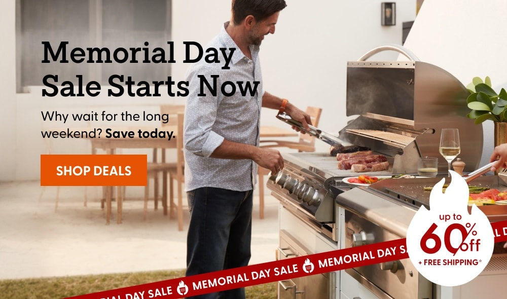 Memorial Day Sale Starts Now. Why wait for the long weekend. Save up to 60% off + free shipping today. Shop Deals.