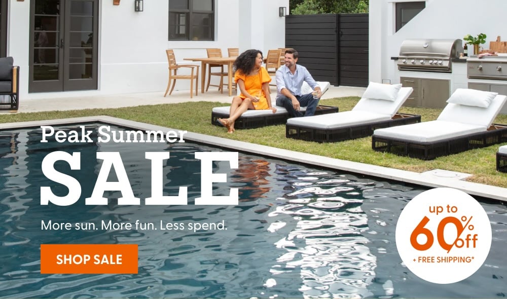 Peak Summer Sale. More sun. More fun. Less spend. Save up to 60% off + free shipping. 