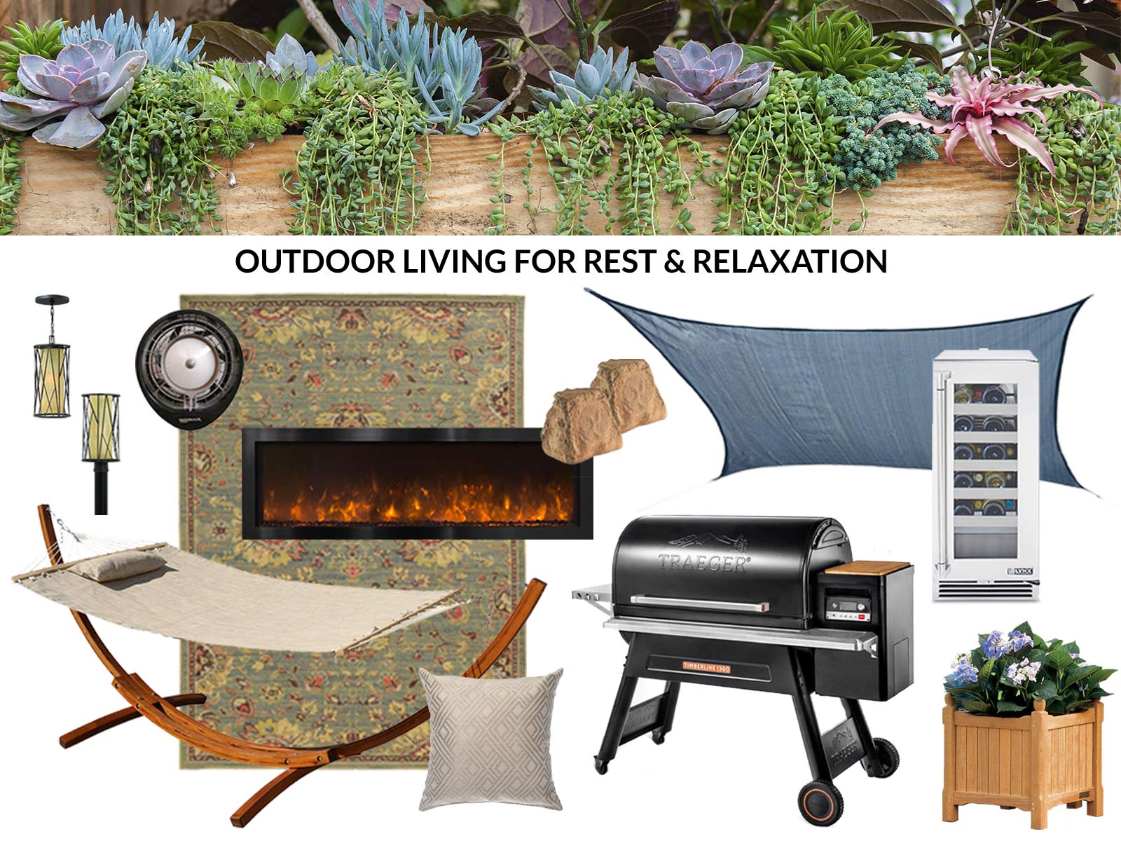 Relax outdoors with modern comforts