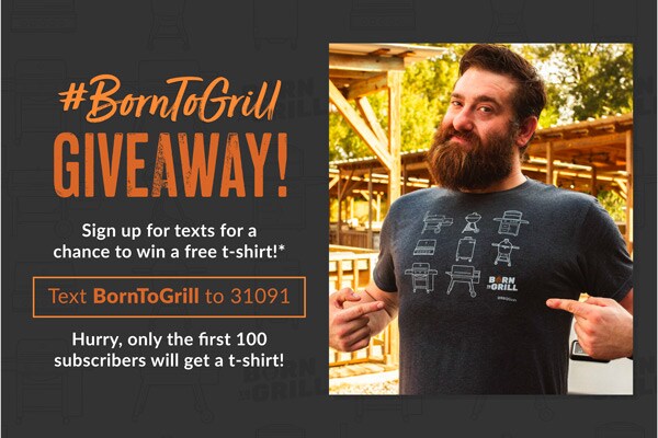 Sign up for SMS and get a FREE BBQGuys limited edition t-shirt!