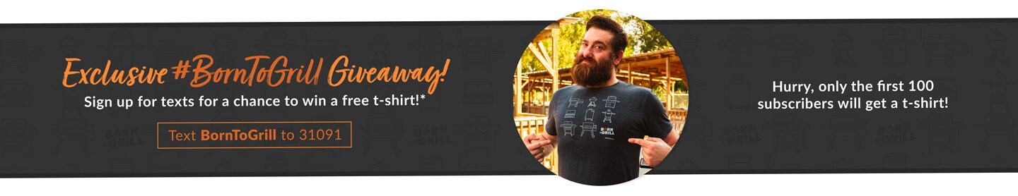 Sign up for SMS and get a FREE BBQGuys limited edition t-shirt!