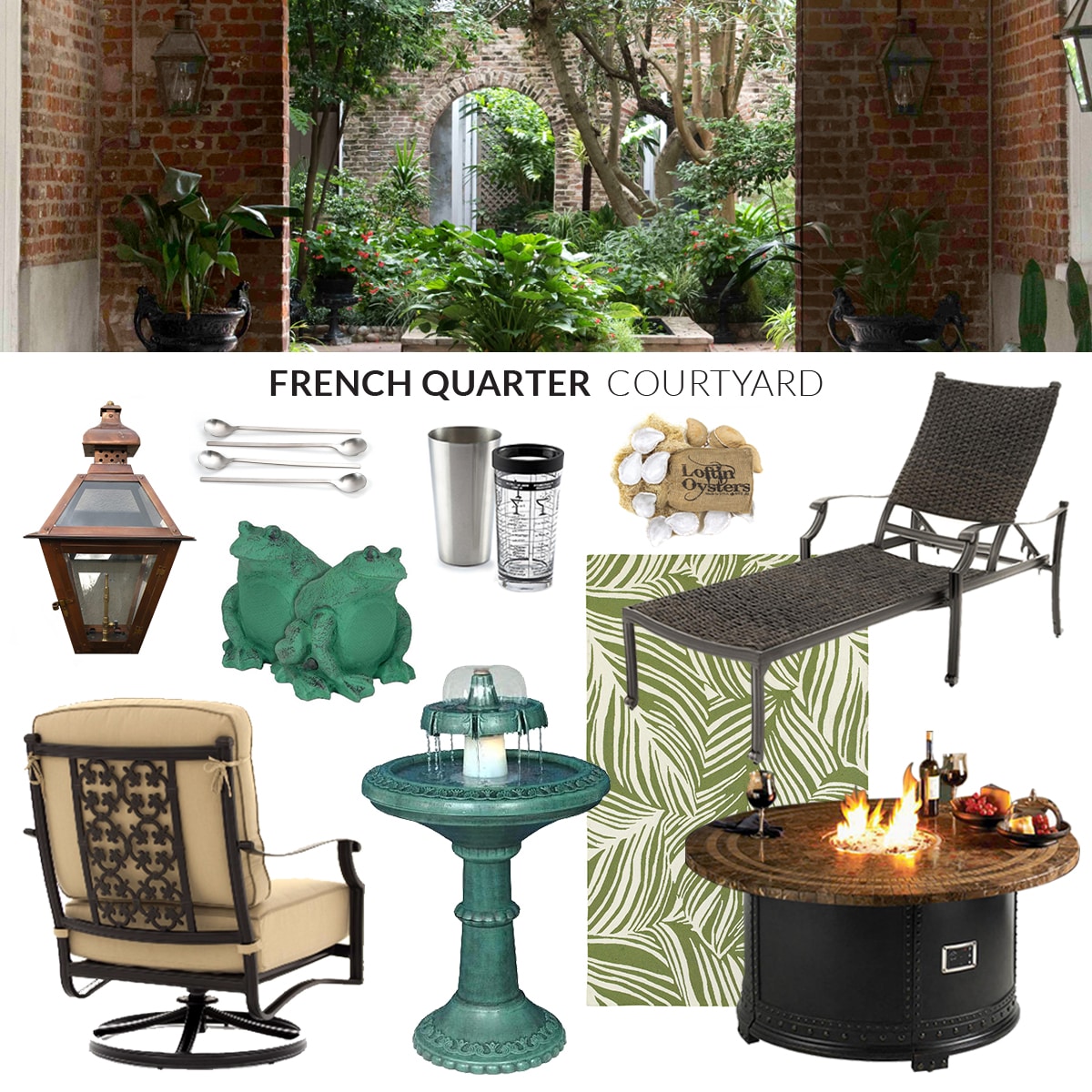 French Quarter Courtyard inspired outdoor products French Quarter Courtyard inspired outdoor products