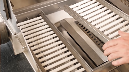 Ceramic Flame tamers being installed