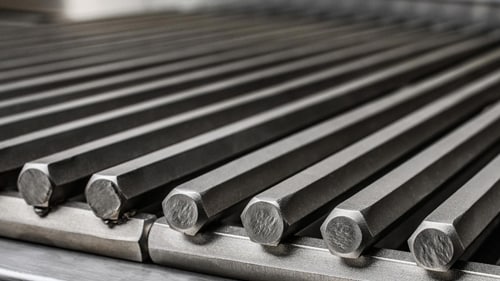 details of the heavy-duty hexagonal cooking grid