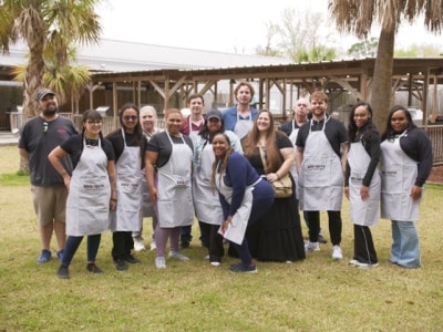 Sales team group shot after training in Baton Rouge