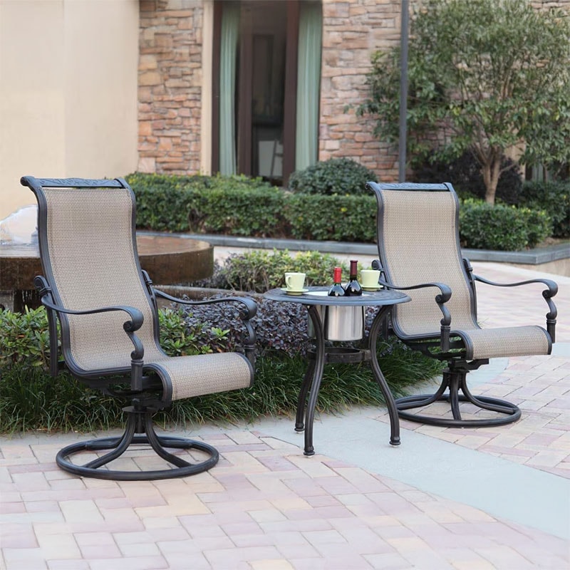 Monterey 3 Pc Cast Aluminum Bistro Set