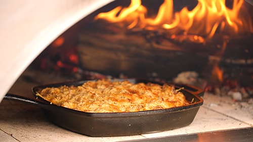 Mac and cheese cooking in a Forno Venetzia Torino Oven