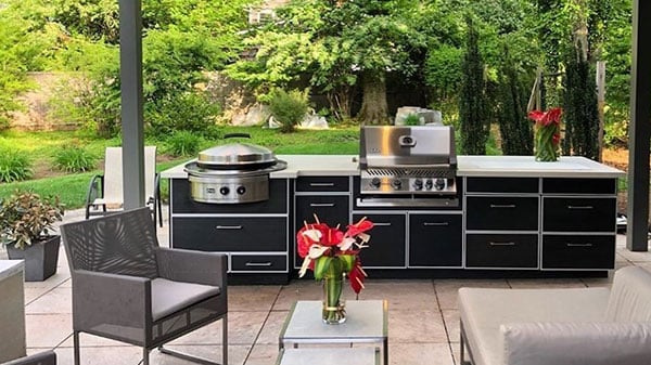 Outdoor Patio Kitchen Being Enjoyed