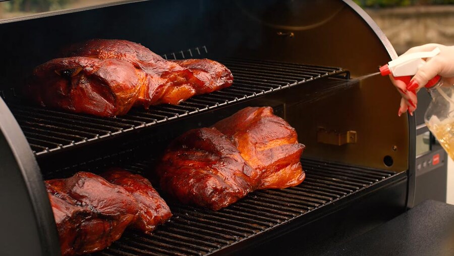 Smoking BBQ Competition Pork Butt Master Grillability BBQGuys