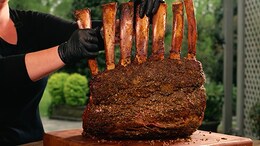 Herb-Crusted Tomahawk Prime Rib Roast