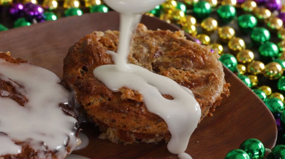 Mardi Gras Burbon Street Bread Pudding