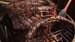 Whiskey Glazed Ribs on the Blaze Kamado