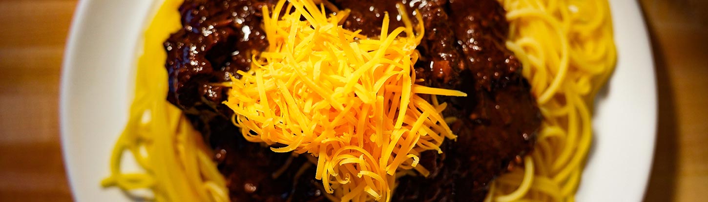 Cincinnati Chili on Spaghetti