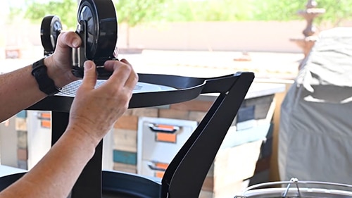 Cart being assembled before installation