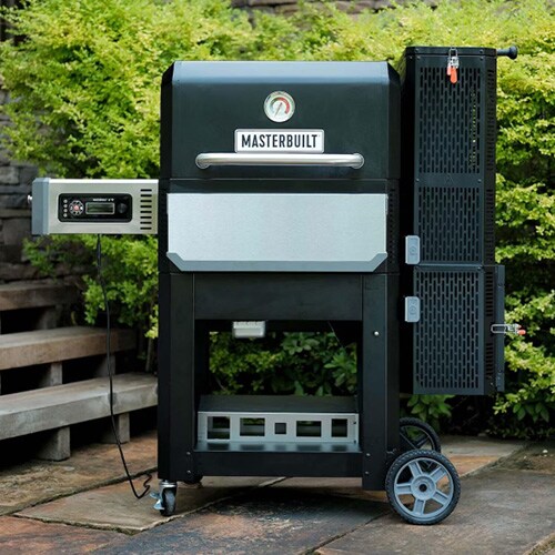 Freestanding Masterbuilt gravity-fed charcoal grill