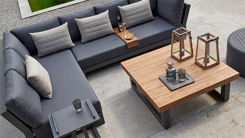 outdoor sectional sofa with outdoor coffee table