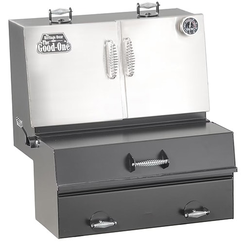 built-in The Good One offset smoker