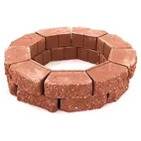 2 staggered layers of stone