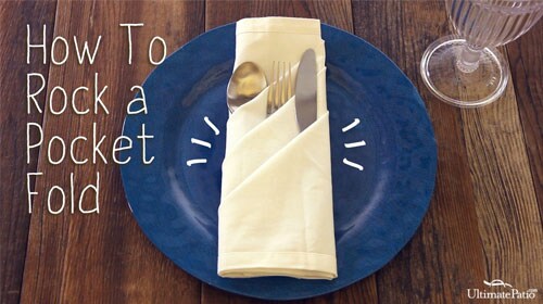 Napkin Folding - How To Pocket Fold - Quick and Easy!