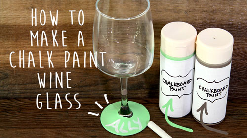 How to Make a Chalk Paint Wine Glass